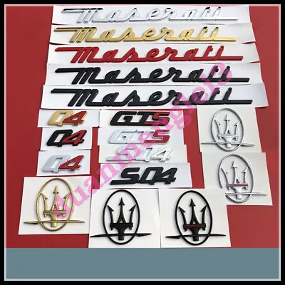 For Maserati Ghibli Levante Emblem Front Hood Rear Trunk Badge Sticker Decal • $55.89