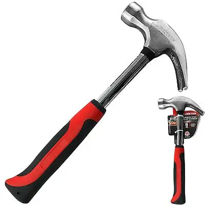 Dekton 8oz Claw Hammer Rubber Grip Handel Hardened Steel Tack Small Lightweight • £5.19