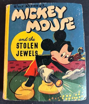 Vintage WALT DISNEY - BIG LITTLE BOOK “Mickey Mouse & The Stolen Jewels” 1949 • $14.99