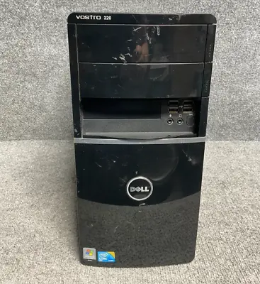 Tower PC Dell Vostro 220 Intel(R) Core(TM) 2 Duo CPU 250GB 3GB Ram In Black • $110.02