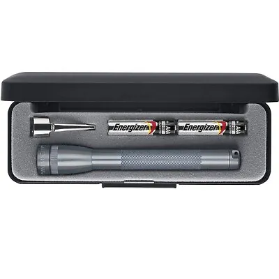 Mini Maglite M3A092 Gray Pewter 2X AAA High Intensity Xenon 9 Lumen Flashlight • $17.40