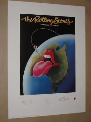 The Rolling Stones - Plate/signed Tour Lithograph - 18  X 24  • $199
