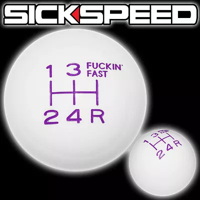 White/purple Fing Fast Shift Knob 5 Speed Short Throw Selector Un2 Kit K44 • $33.90