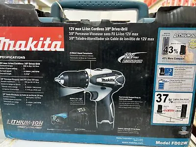 Makita FD02 3/8  Cordless Drill/Driver - Black/Gray (( Brand New)) • $179