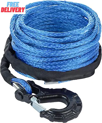 Synthetic Winch Rope 5/16'' X 50Ft13000Lbs Synthetic Winch Line Cable Rope With • $60.18