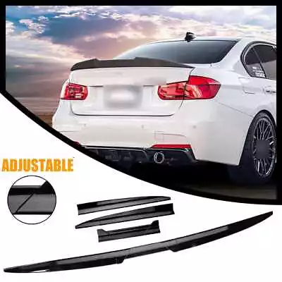 Glossy Black Adjustable Car Rear Trunk Spoiler Lip Roof Tail Wing For Car Sedan • $37.99