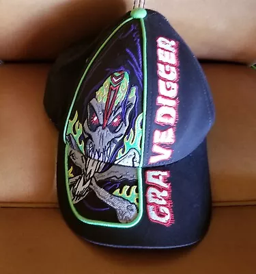 Grave Digger Monster Truck Racing Embroidered Hat Monster Jam Adjustable • $29.95