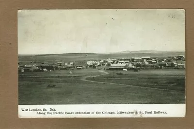 West LemmonSD South Dakota Panorama View Along Pacific Coast C.M.& St.P.1910 • $8.95