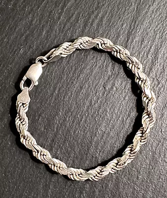 Vintage 925 Sterling Silver Milor Italy Twisted Rope Bracelet B835 • $24