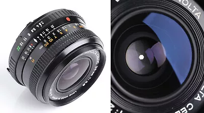 Minolta 35mm F/2.8 Lens TESTED Minolta MD  Wide Angle Pancake S Lens LOOK • $79