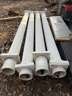 $1600 • Buy 4 - 12” Tapered Fiberglass Columns. Used In Good Condition 11’ Tall