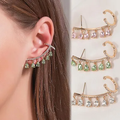 $2.22 • Buy Stud Earring Clip Earring Crystal Earring Tassel Earring Ear Jewelry One-piece *