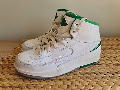 Boy's Nike AIR JORDAN '2 Retro' Pine Green Sz 2Y US / 33.5 EU BBall Shoes • $68