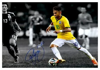 Neymar - Brazil Autographed Poster Print. A3 A2 A1 Sizes • $71.55