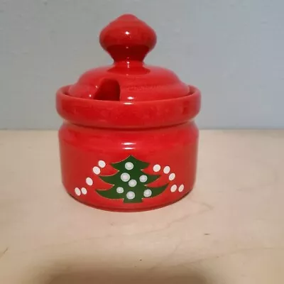 Vintage WAECHTERSBACH GERMANY Christmas Tree Sugar Bowl & Lid Jam Jar And Lid • $15