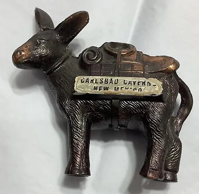 Carlsbad Caverns Vintage Small Copper Mule Figurine Miner's Pack Mule Souvenir • $10