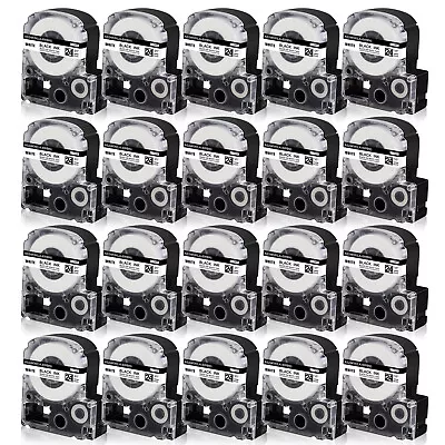20PK Compatible With EPSON K-Sun 224BW 224BWPX 24mm Tape Black On White Label • $96.05