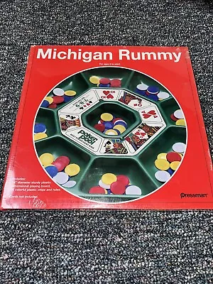 Pressman Michigan Rummy Game Includes- 96 Chips 14  Playing Board Instructions • $8.99