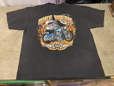 VINTAGE 2002 Bike Week J&P Cycles Motorcycle Shirt Size XL Black • $19