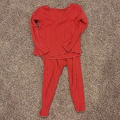 Vaenait Baby Toddler Pajamas Size 2T Red Unisex Long Sleeve Pants 2 Piece Comfy • $7.95