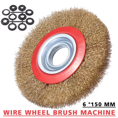 6  Wire Wheel Grinder Bench Grinding Grinder Wire Brush Fine With Reducers AU • $23.99