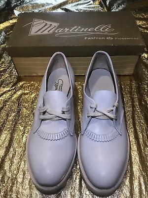 Martinelli Vintage White Gen Leather Nursing Ripple Sole Shoe Size 6.5 B New NWB • $499.99