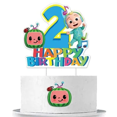 Cocomelon Cake Topper Party Decoration 1St 2nd 3rd 4th Birthday Set Jj Family • $9.99