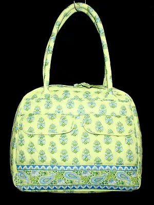 VERA BRADLEY Large Bowler Satchel In Citrus Floral Paisley Elephant Print • $36