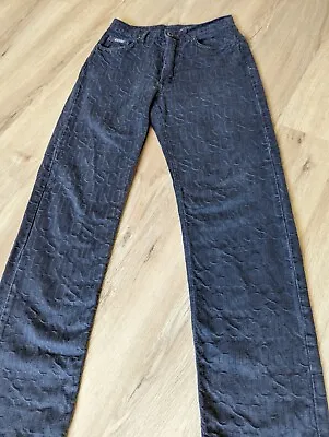 Vintage Moschino Logo Embossed Black Straight Leg Jeans Fits Like 28 • $98