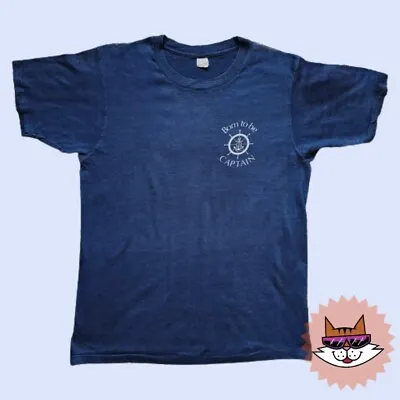Vintage 1980s Born To Be Captain Slogan T Shirt • £18