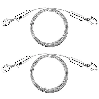 2 Pcs Adjustable Picture Hanging Wire With Loop And Hook For Mirror Hanging • $11.58