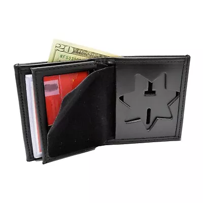 Perfect Fit 7 Point Star Badge Wallet Bifold Sheriff Corrections Police  • $37.08