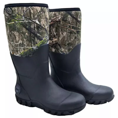 Habit Mens All Weather Rubber Boots Waterproof Mossy Oak Country Thick Sole Boot • $59.99