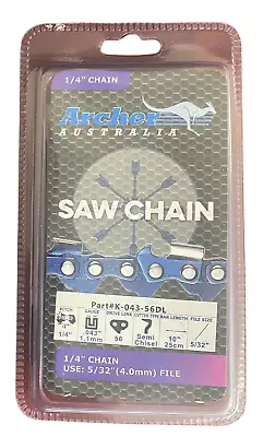 10  Archer Chainsaw Chain 1/4 - .043-56DL • $17.98
