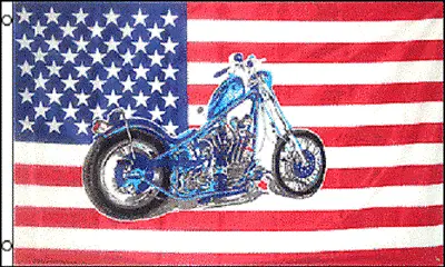 3x5 USA Bike Motorcycle Motor Cycle Chopper 3'x5' Flag House Banner Grommets • $8.88