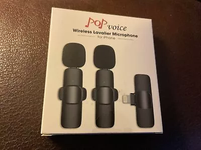 PoP Voice 2PCs Wireless Lavalier Microphone For IPhone/iPad Dual Cordless Cli... • $14.99