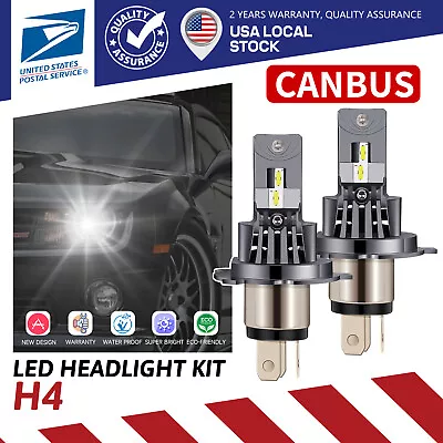 H4 9003 LED Headlight Bulbs Kit High Low Beam Conversion Kit Canbus Motorcycle • $26.99