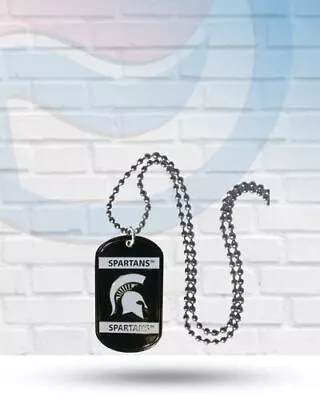 Michigan State Spartans NCAA Silver Necklace Neck Tag • $0.99