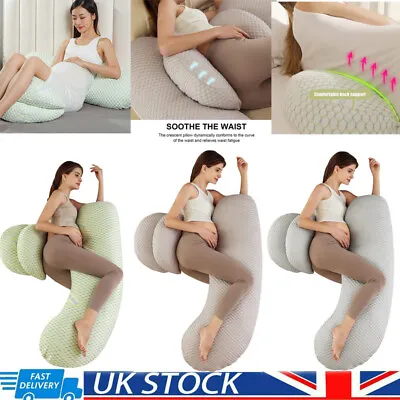 Extended Pregnancy Pillow For Sleeping Adjustable Full Body Pillow Cooling Cover • £22.99