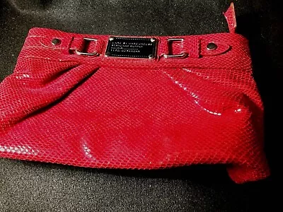 Marc By Marc Jacobs Standard Supply Womens' Red Suede Snakeskin Finish Purse • $24.99