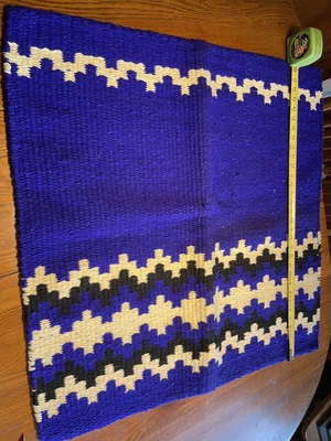$65 • Buy Western Print Design Wool Type Material Sewn Saddle Blanket