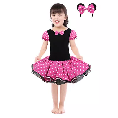 Disney Minnie Mouse Baby Kid Girl Tutu Princess Dress Party Costume Skirt Pink • $29.99