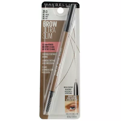 4 Pack Maybelline Brow Ultra Slim Eyebrow Definer Pencil Blonde 250 0.003 Oz • $50.12