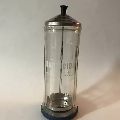 Vintage King Research Barbicide Disinfectant Glass Jar W/ Lid &  Strainer • $22