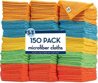 S&T INC. Microfiber Cleaning Cloth For Home Bulk Cleaning Towels For Housekeepi • $15.99