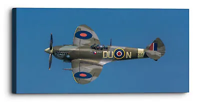 £74.99 • Buy Spitfire Plane Blue Sky Abstract Panorama Canvas Print Wall Art Picture Home