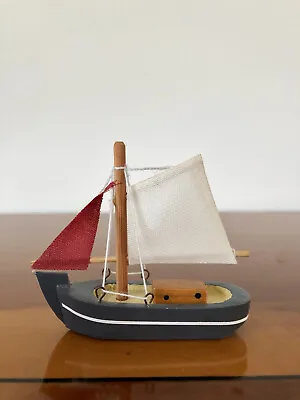 £10.99 • Buy Vintage Small Wooden Model Boat Sailing Yacht