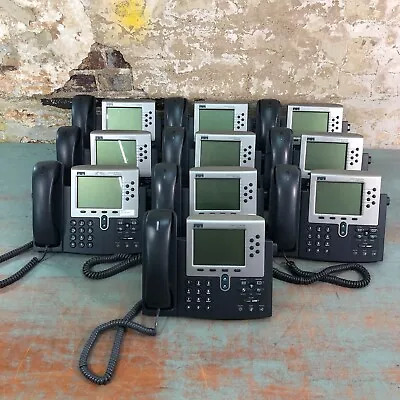 Lot Of 10 Cisco IP 7900 7960 PoE VoIP Business Office Phone Handset CP-7960G • $199.95
