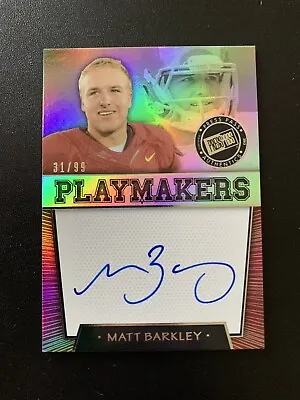 2013 Press Pass Playmakers /99 Matt Barkley #PP-MB Rookie Auto RC • $6.99