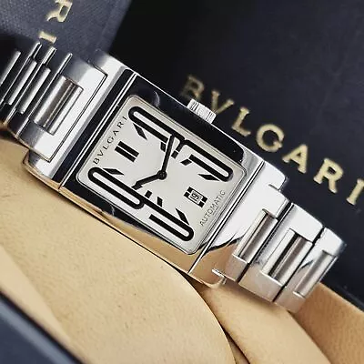  Full Set  Bvlgari (Bulgari) Rettangolo RT 45 S Men Automatic Watch W/Bracelet • $2367.34